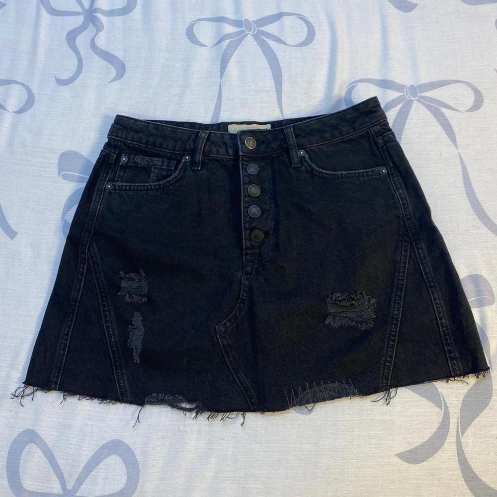 Black Denim WE THE FREE Skirt